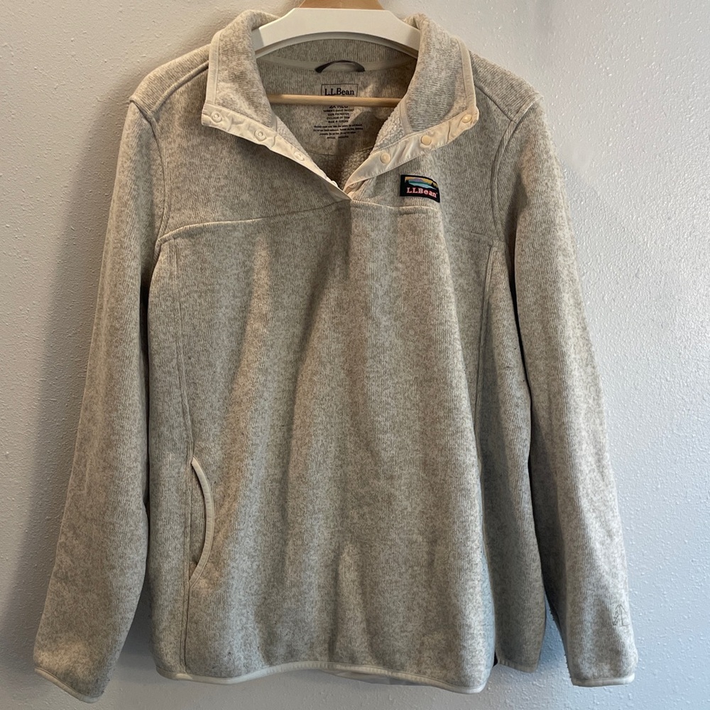 L.L. Bean Warm Cream Pullover Sweater